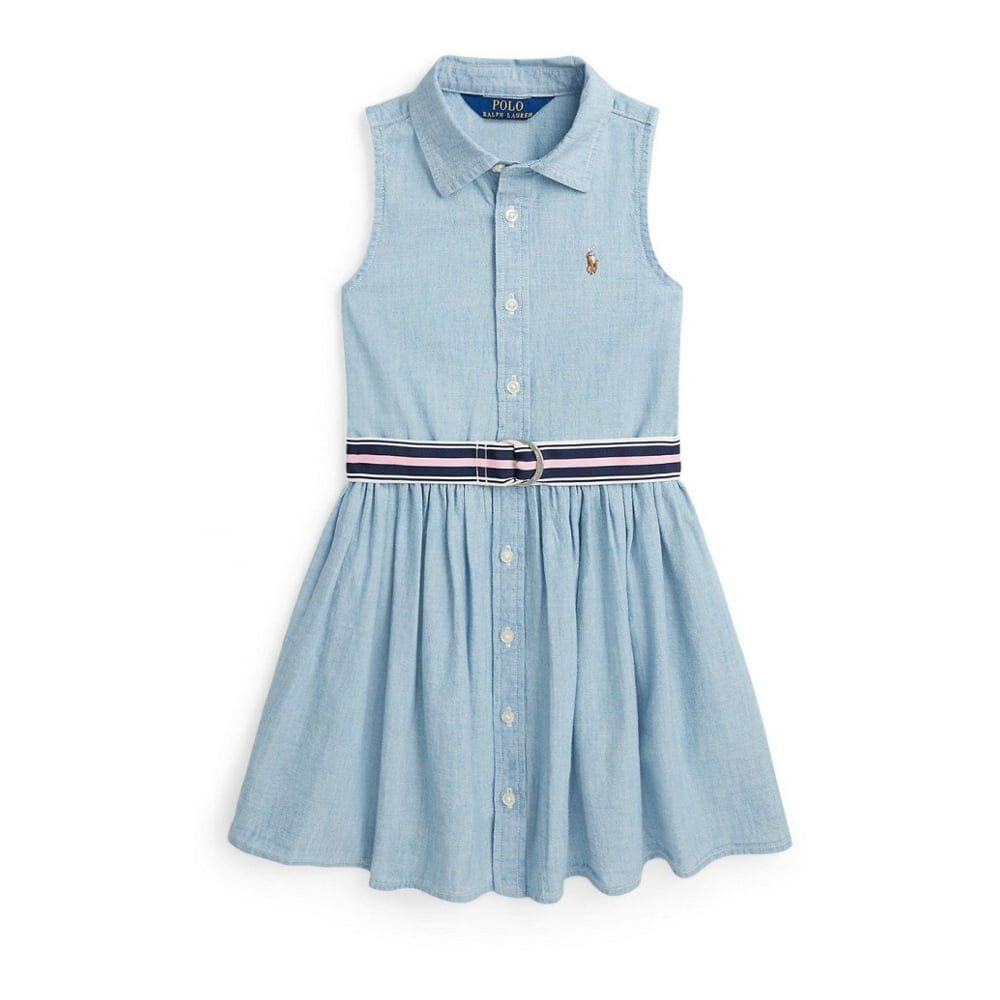 Polo Ralph Lauren - Robe chemise 'Belted  Chambray' pour Bambins & petites filles