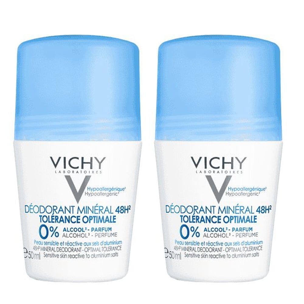 Vichy - Déodorant Déodorant Minéral Roll-On 48H Tolérance Optimalenouveauté - 50 ml, 2 Pièces