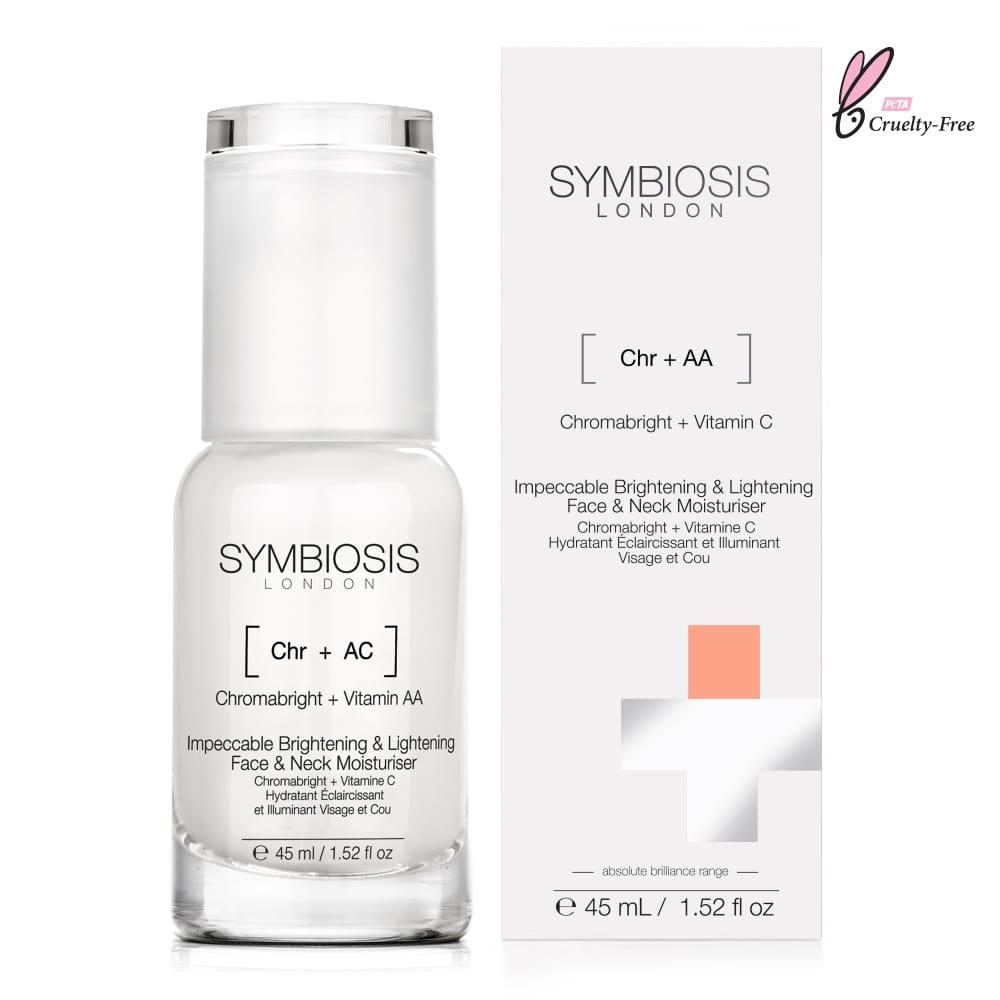 Symbiosis - Hydratant pour le visage et le cou '(Chromabright+Vitamin C) Impeccable Brightening & Lightening' - 45 ml