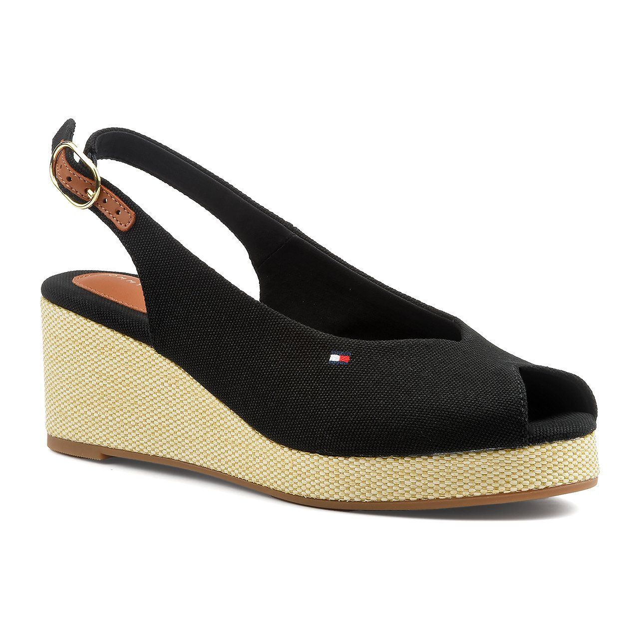 Tommy hilfiger - FLAG MID WEDGE ESPAD SLINGBACK