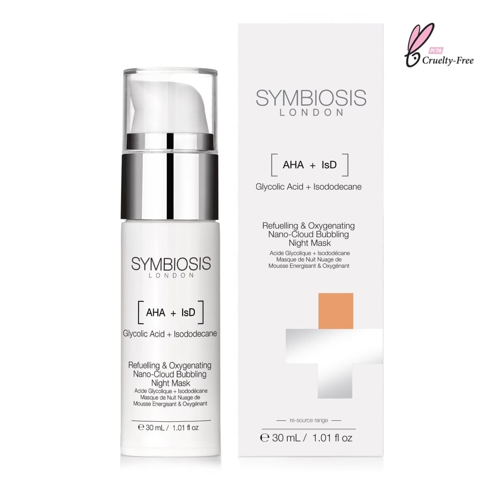 Symbiosis - Masque de nuit '(Glycolic Acid+Isododecane ) Refuelling & Oxygenating Nano-Clo' - 30 ml