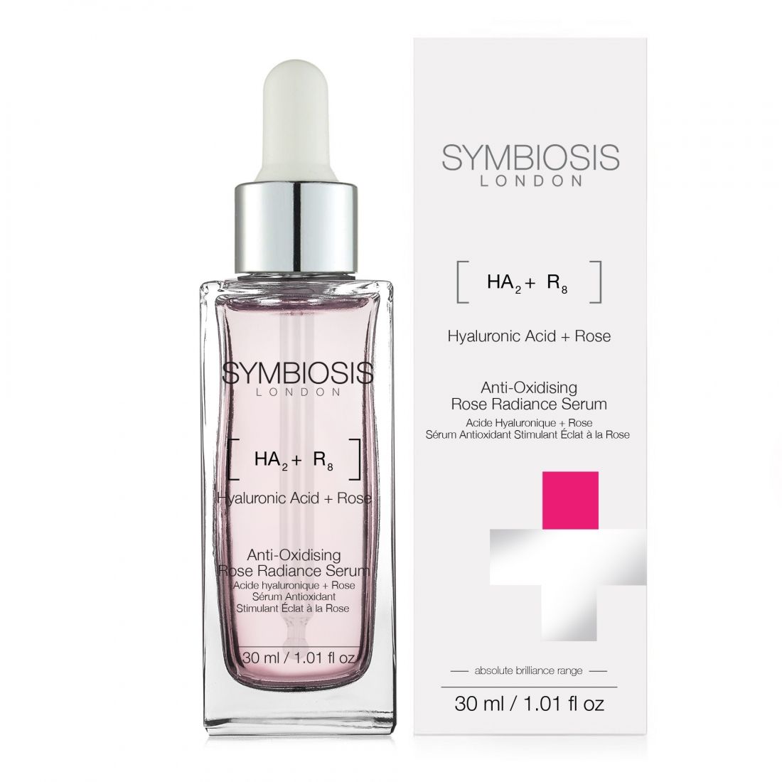 Symbiosis - Sérum '(Hyaluronic Acid+Rose) - Anti-Oxidising Rose Radiance' - 30 ml