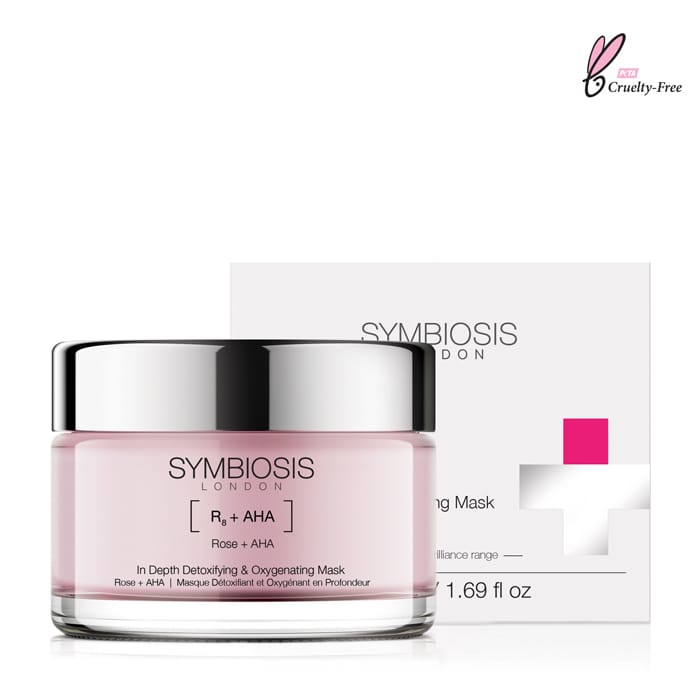 Symbiosis - Masque visage '(Rose+Aha) - In Depth Detoxifying & Oxygenating' - 50 ml