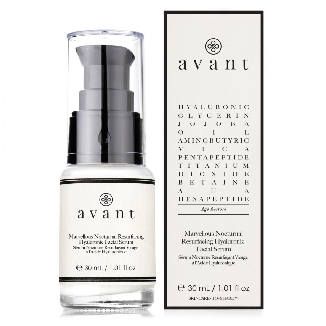 Avant - Sérum pour le visage 'Marvellous Nocturnal Resurfacing Hyaluronic' - 30 ml