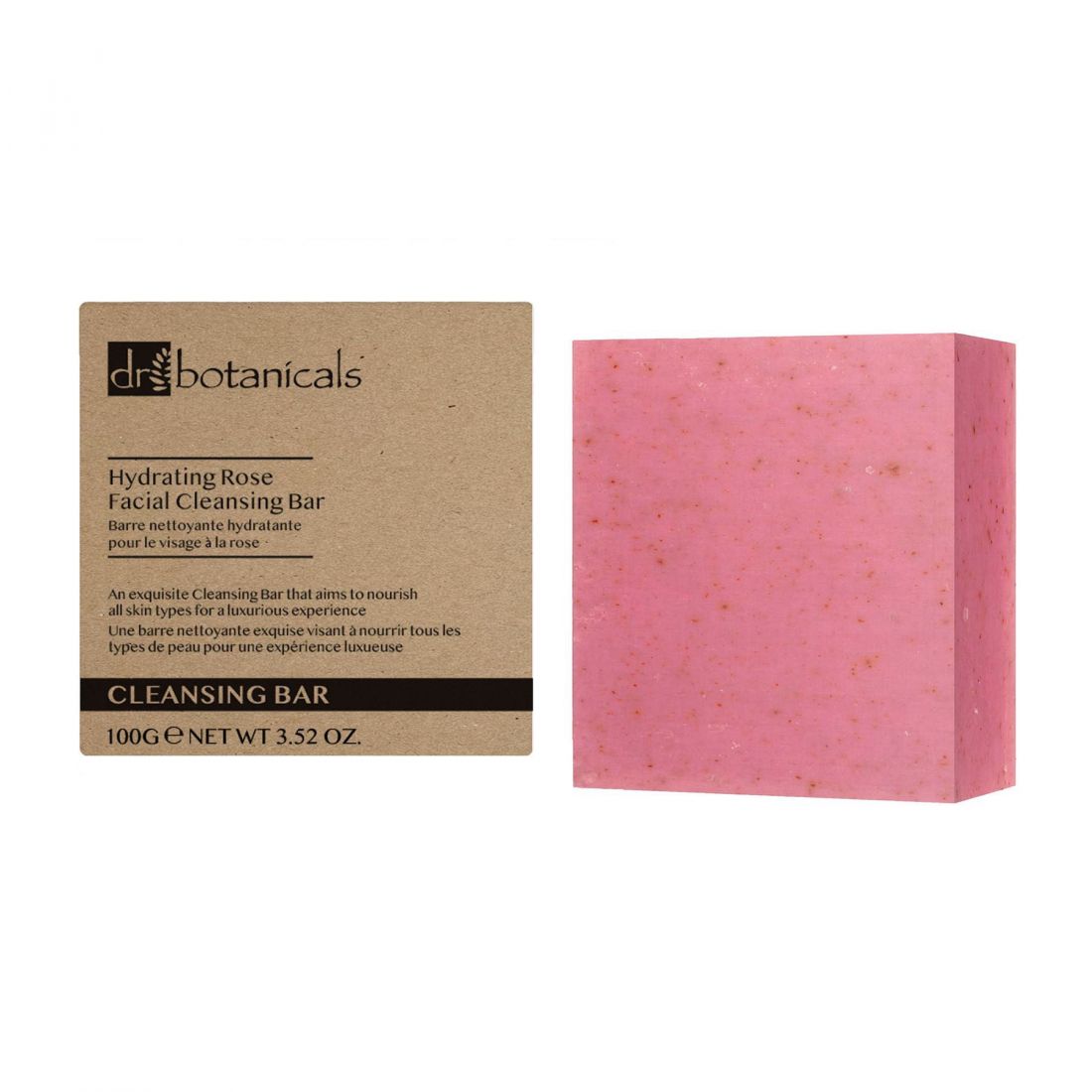 Dr. Botanicals - Nettoyant Solide 'Hydrating Rose Facial' - 100 g