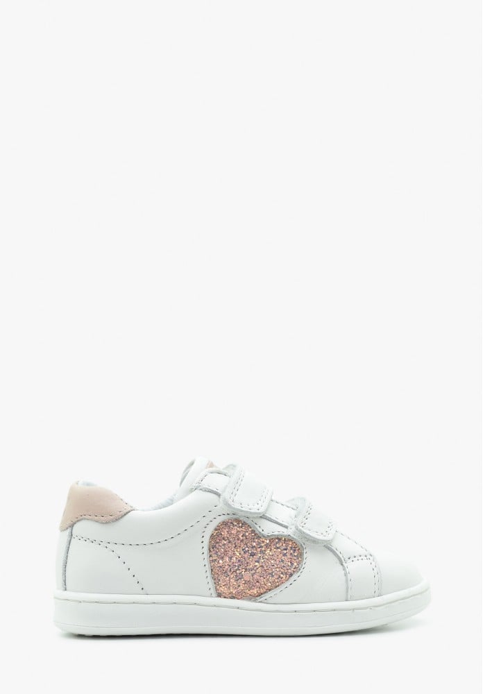 Image of Benjie Bluche cœur velcro Kleinkinder Weiss Rosa Glitzer Grösse 23 Kinder